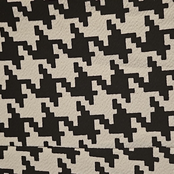 Houndstooth black and white long sleeve maxi dress - Picture 3 of 3